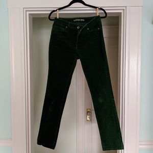 Lands End green corduroy pants